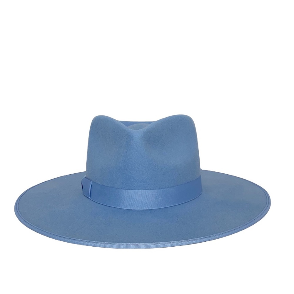 Lack of Color Capri Rancher Blue Stiffened Wool Ribbon Detail Fedora UPF 50+ - Picture 3 of 11